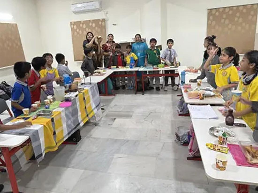 Children working together in the activity room