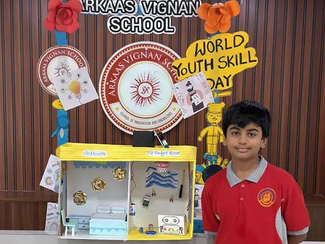 Student project displayed at a school exhibition