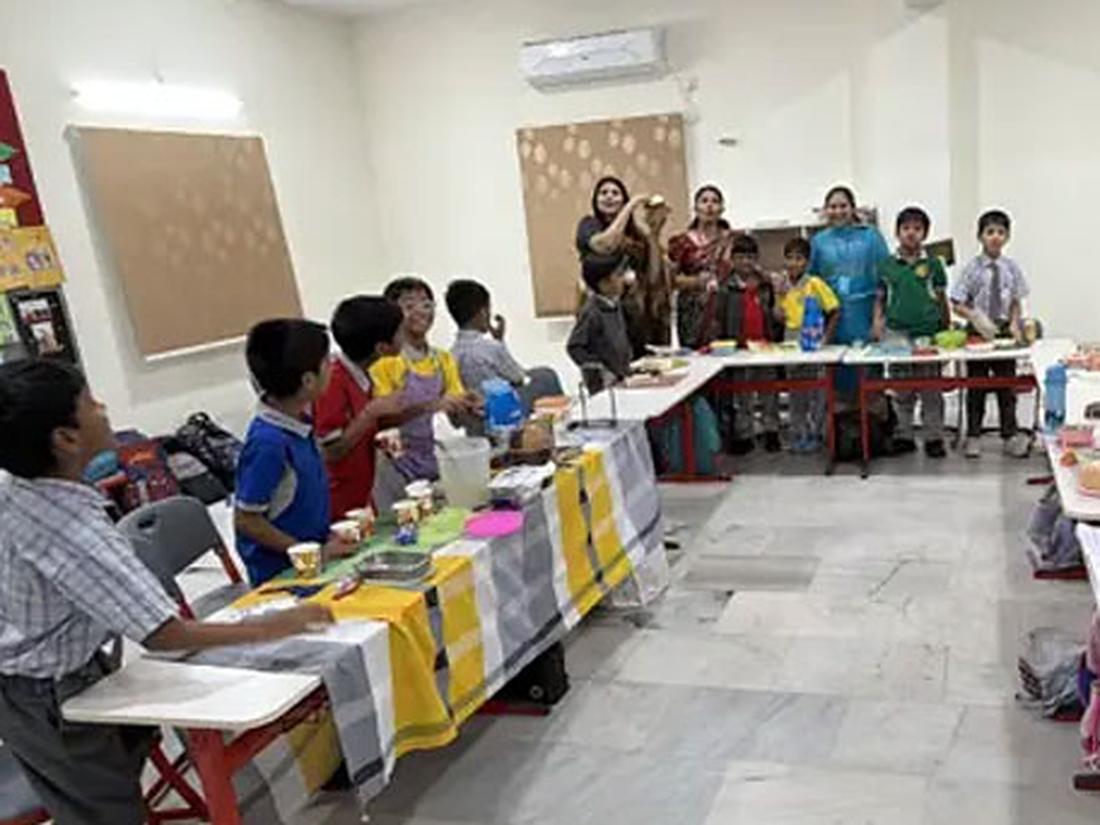 Students and teachers celebrating Vanamahotsav together Students and teachers celebrating Vanamahotsav together