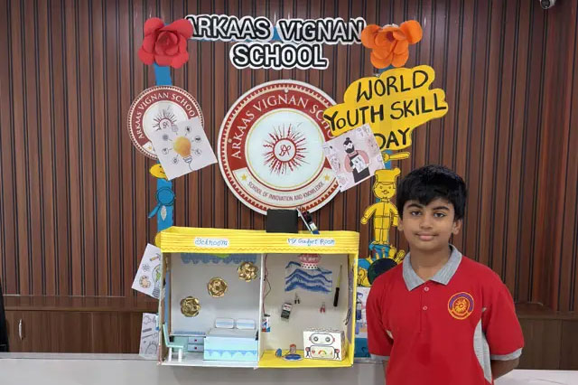 Student presenting a project at World Youth Skills Day